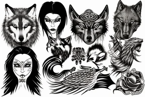 Odin
wolf
raven tattoo idea