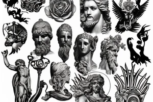 zeus statue tattoo idea