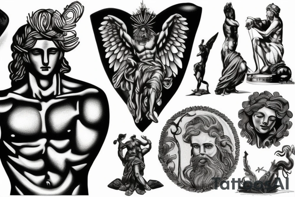 zeus statue tattoo idea