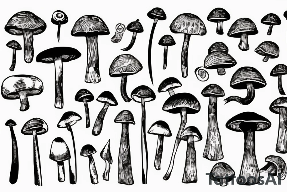Mushroom sword tattoo idea