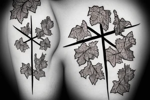 Grapevine with cross tattoo idea