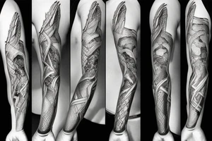 Excalibur sword, wings on top , medicine snake around it tattoo idea