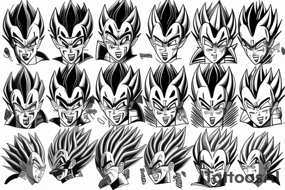 Vegeta tribal tattoo idea
