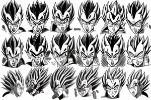Vegeta tribal tattoo idea