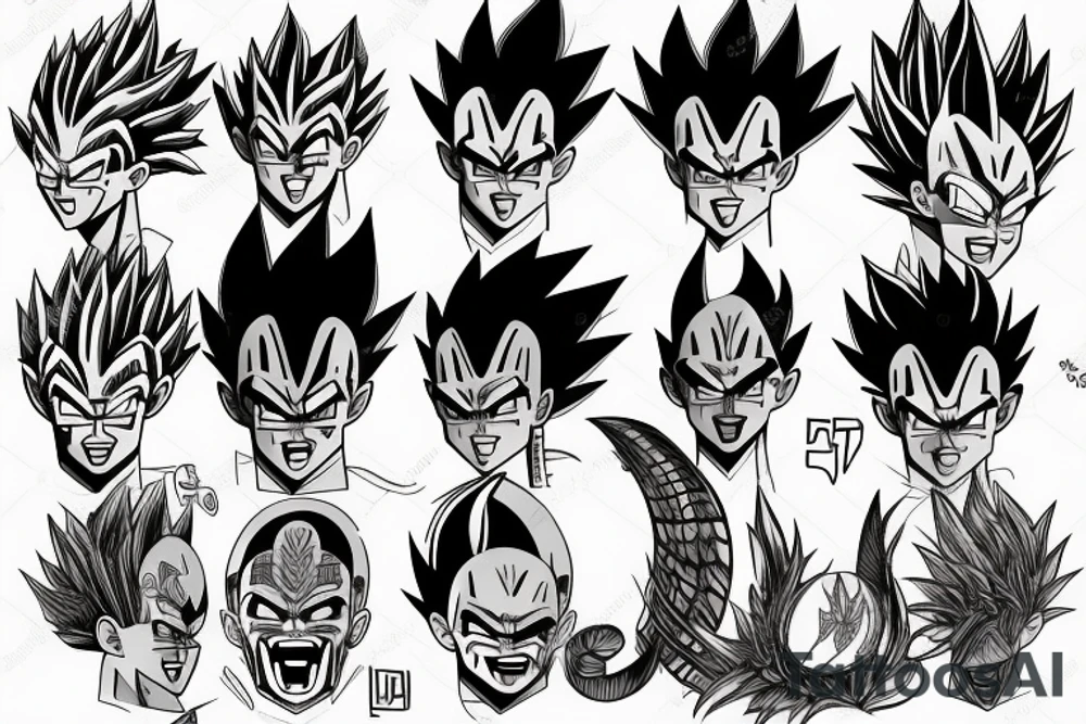 Vegeta tribal tattoo idea