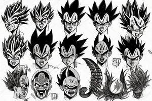 Vegeta tribal tattoo idea