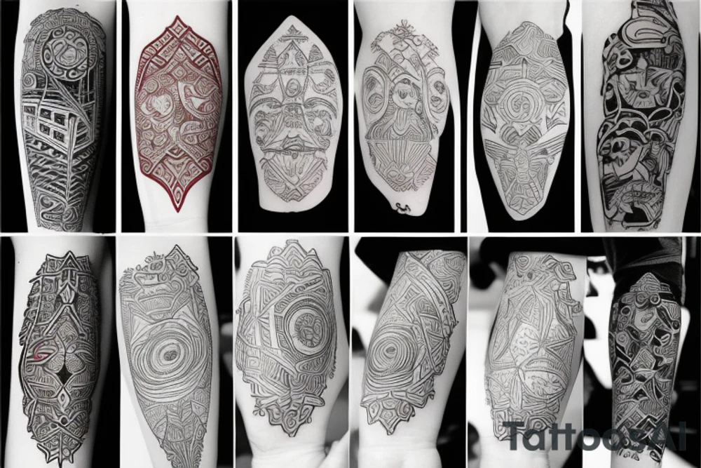 little red medium size on arm tattoo idea