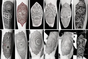 little red medium size on arm tattoo idea