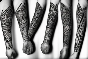 little red  on arm tattoo idea