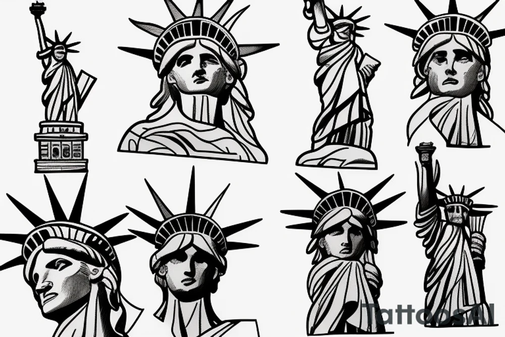 Patriotic, Statue of Liberty tattoo idea