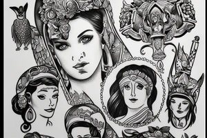 Athena watching over tattoo idea