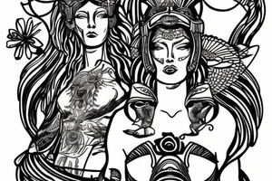 Athena watching over tattoo idea