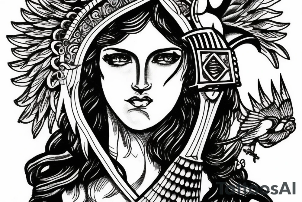 Athena watching over tattoo idea
