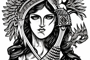 Athena watching over tattoo idea