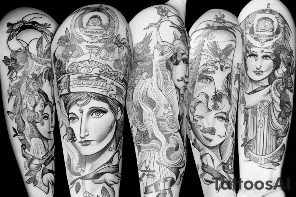 Athena, Athens, apple tree tattoo idea
