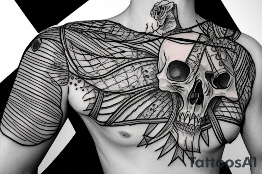 skeleton dressed with a hood tattoo idea
