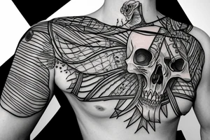 skeleton dressed with a hood tattoo idea