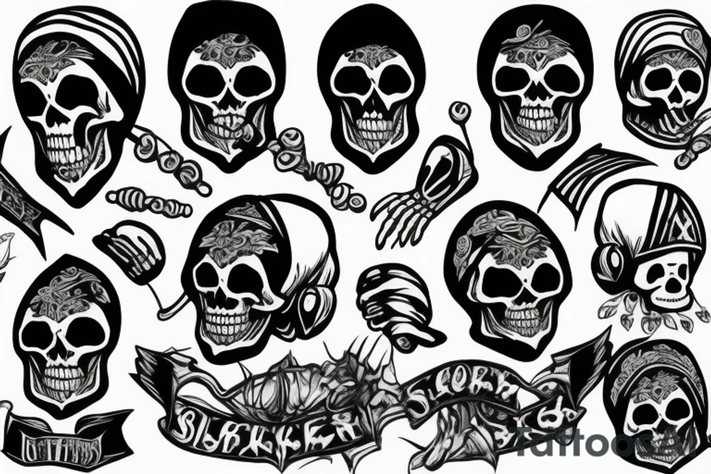 skeleton dressed with a hood tattoo idea