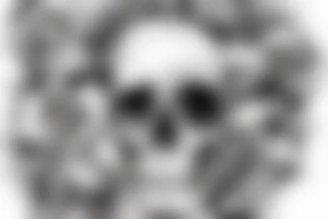 A skull with a phrase Born to lose live to win tattoo idea