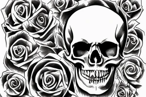 A skull with a phrase Born to lose live to win tattoo idea