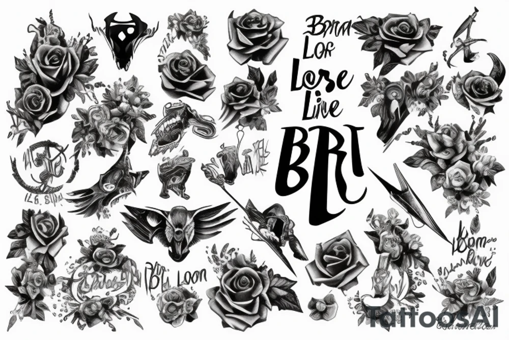 Phrase: Born to lose live to win tattoo idea