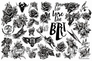Phrase: Born to lose live to win tattoo idea