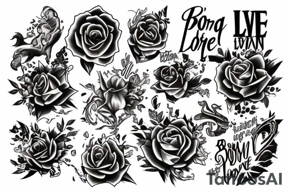 Phrase: Born to lose live to win tattoo idea