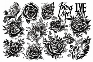 Phrase: Born to lose live to win tattoo idea