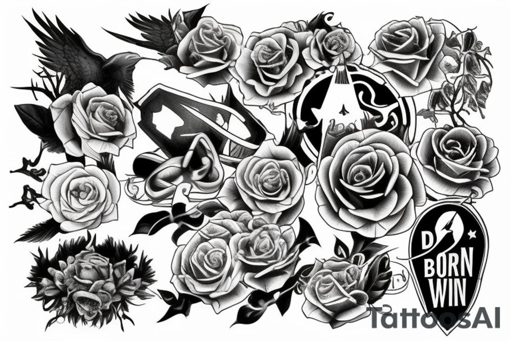 Phrase: Born to lose live to win tattoo idea