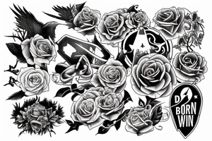 Phrase: Born to lose live to win tattoo idea
