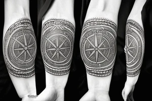 Hale Vegvisir and hall compass nordic sur roi des by boat rope tattoo idea