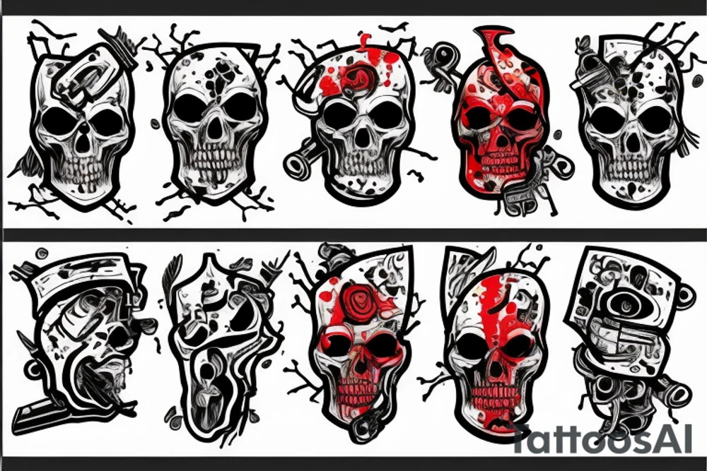 bloody chainsaws tattoo idea