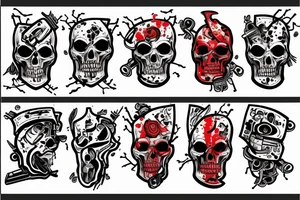 bloody chainsaws tattoo idea