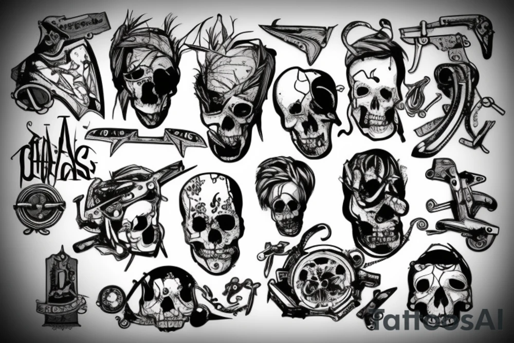 bloody chainsaws tattoo idea