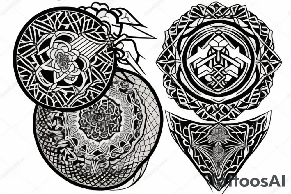 A geometric and elegant tattoo tattoo idea