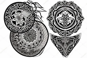 A geometric and elegant tattoo tattoo idea