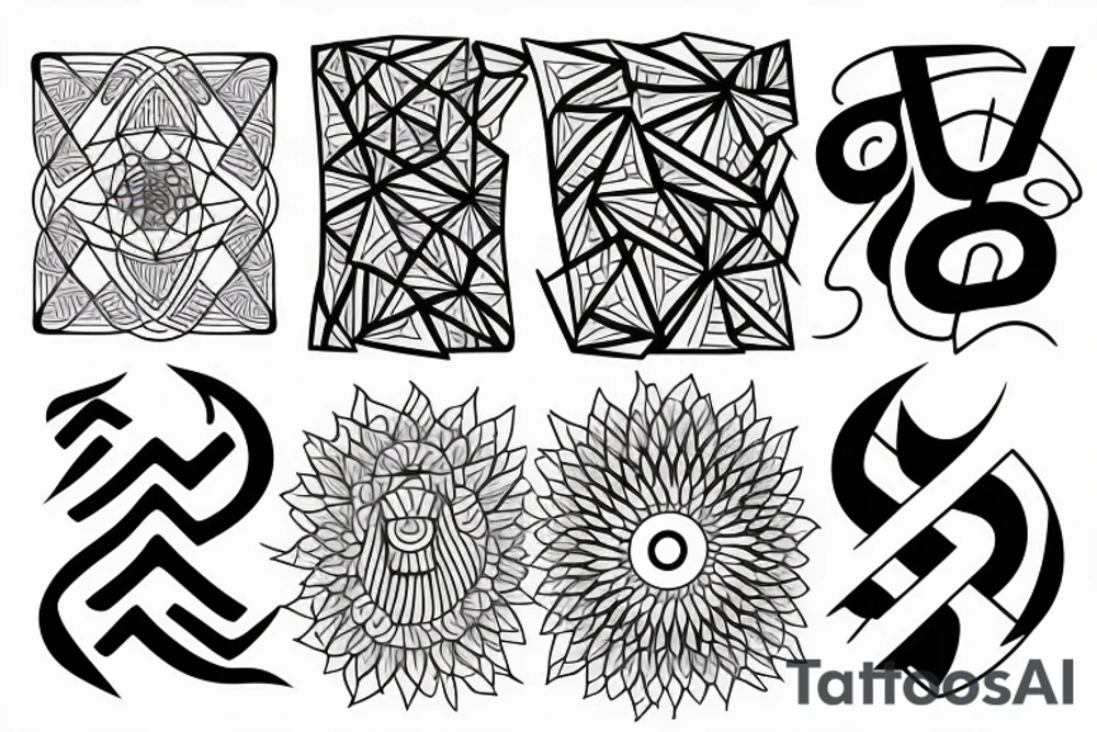 A geometric simple elegant tattoo tattoo idea