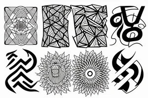 A geometric simple elegant tattoo tattoo idea