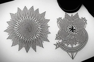 A geometric simple elegant tattoo tattoo idea