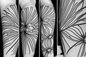 red spider lily flower koi fish tattoo idea