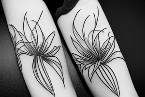 red spider lily flower koi fish tattoo idea