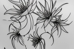 red spider lily flower koi fish tattoo idea