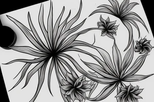red spider lily flower koi fish tattoo idea