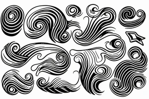 Waves and text tattoo idea