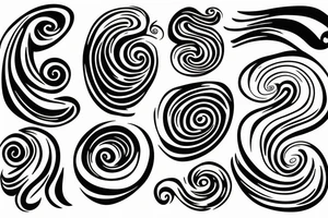 Waves and text tattoo idea