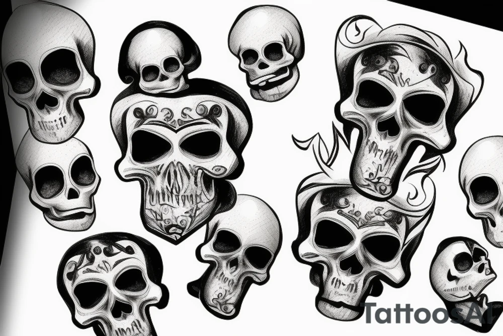 Skull tattoo idea
