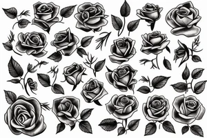 Rose and sparrow tattoo idea