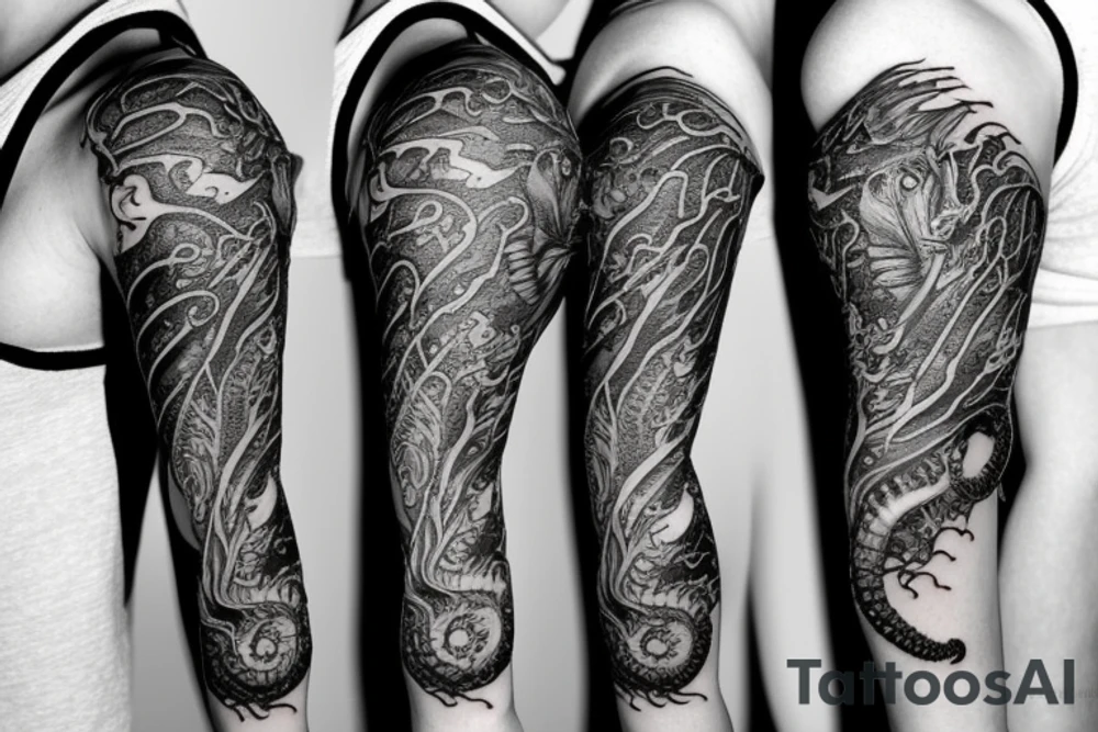 a majestic seahorse tattoo idea