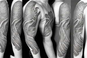 a majestic seahorse tattoo idea