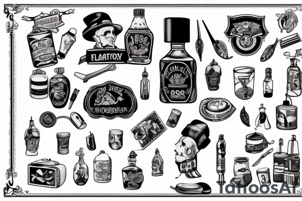 Random household items tattoo idea